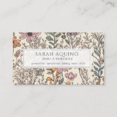 Doula Floral Wildflowers Pattern Visitekaartje (Voorkant)