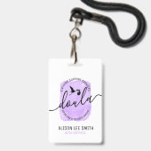 Doula geboorte coach badge (Voorzijde met lanyard)