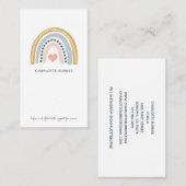 Doula Geboorte Coach Waterverf Regenboog Visitekaartje (Voorkant / Achterkant)
