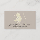 Doula Geboorte Coach Zwanger Goud Baby Pasgeboren Visitekaartje (Voorkant)