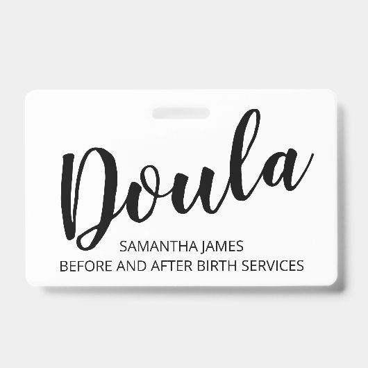 Doula Geboorte Dienst Naambadge Badge (Voorzijde)