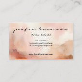 Doula Geboorte Waterverf Zwangere Baby Pasgeborene Visitekaartje (Achterkant)