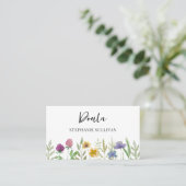 Doula Geboortecoach Floral Visitekaartje (Staand voorkant)