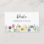 Doula Geboortecoach Floral Visitekaartje (Voorkant)