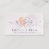 Doula - Geboortecoach - Lijn Kunst en Waterverf Visitekaartje (Voorkant)