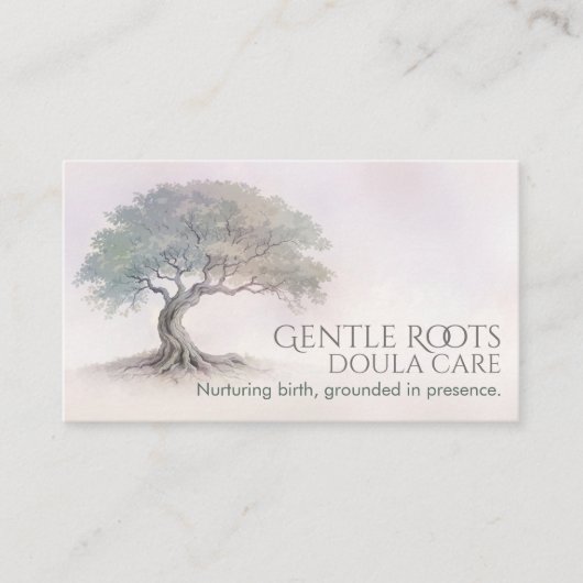 Doula - Geboortecoach - Verloskundige - Rooted Oak Visitekaartje (Voorkant)