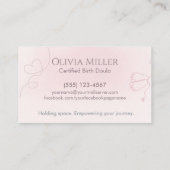 Doula - Geboortecoach - Verloskundige - Waterverf  Visitekaartje (Achterkant)