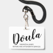 Doula Geboortediensten Naam Badge (Voorzijde met lanyard)