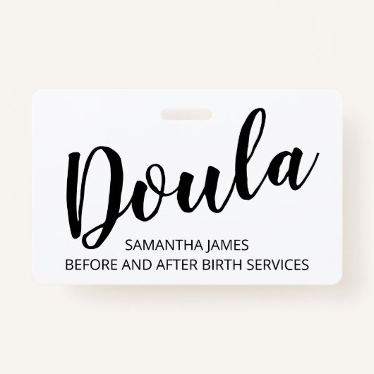 Doula Geboortediensten Naam Badge (Voorkant)