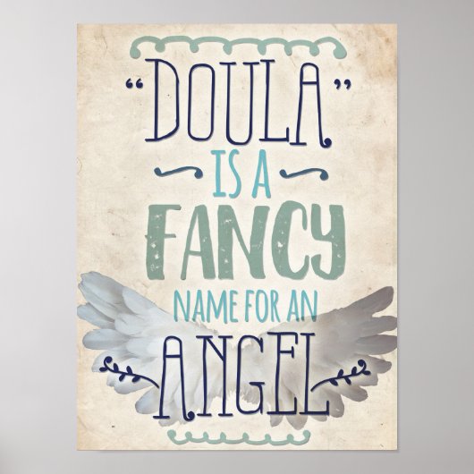 Doula is een engel poster (Voorkant)