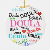 Doula-kerstversiering Keramisch Ornament (Achterkant)