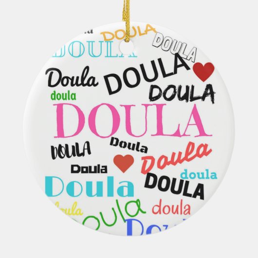 Doula-kerstversiering Keramisch Ornament (Achterkant)