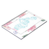 Doula Log Book | Waterverf Roos grens Notitieboek (Linkerzijde)