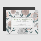 Doula Magnetisch Visitekaartje Perzik Koraal Bloem (Voorkant / Achterkant)