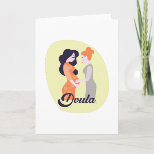 Doula met zwangere vrouw Gift Dank je Kaart