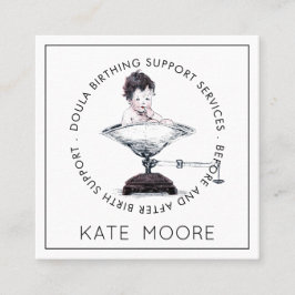 Doula Mid Wife Geboortezorg Vierkante Visitekaartje