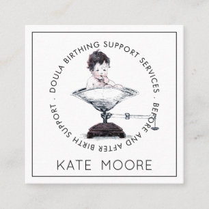 Doula Mid Wife Geboortezorg Vierkante Visitekaartje