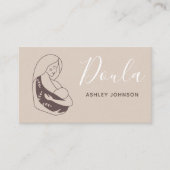 Doula Midechtgenote Birth Coach Boho Neutral Paste Visitekaartje (Voorkant)