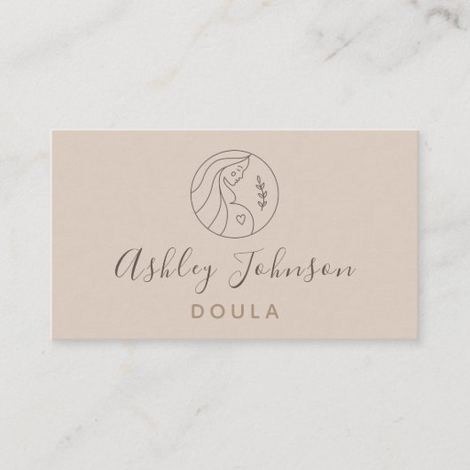 Doula Midechtgenote Birth Coach Elegant Bohemian B Visitekaartje (Voorkant)