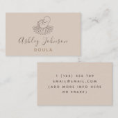 Doula Midechtgenote Birth Coach Elegant Boho Flora Visitekaartje (Voorkant / Achterkant)