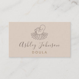 Doula Midechtgenote Birth Coach Elegant Boho Flora Visitekaartje