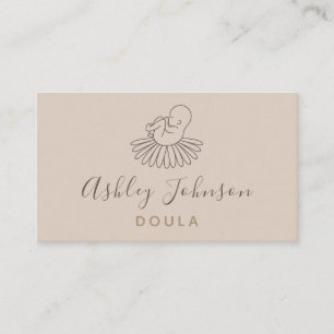 Doula Midechtgenote Birth Coach Elegant Boho Flora Visitekaartje
