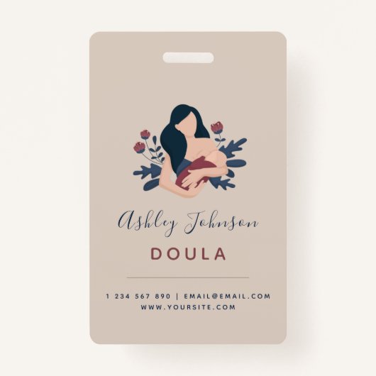 Doula Midechtgenote Birthing Coach Elegant Bohemia Badge (Voorkant)