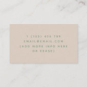 Doula Midechtgenote Birthing Coach Elegant Leafy P Visitekaartje (Achterkant)