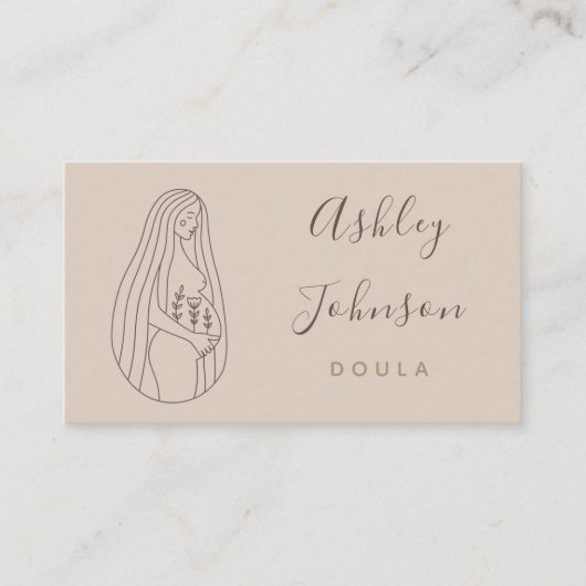 Doula Midechtgenote Birthing Coach Pregnant Lady L Visitekaartje (Voorkant)