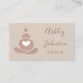 Doula Midechtgenote Birthing Coach Yoga Silhouette Visitekaartje (Voorkant)