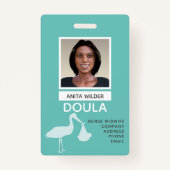 Doula Midvrouw Fotoidentificatie Stork Delivery Badge (Voorkant)