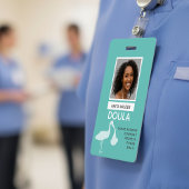 Doula Midvrouw Fotoidentificatie Stork Delivery Badge