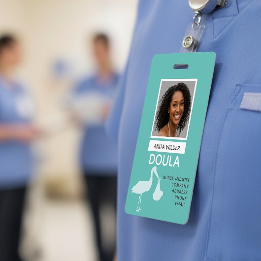 Doula Midvrouw Fotoidentificatie Stork Delivery Badge