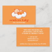 Doula Nieuwe Baby Slapend op Wolk Oranje Visitekaartje (Voorkant / Achterkant)