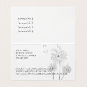 Doula of vroedvrouw delicate geïllustreerde bloem visitekaartje (Binnenkant ongevouwen)