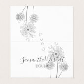 Doula of vroedvrouw geïllustreerde bloem visitekaartje (Buitenkant ongevouwen)