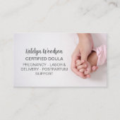 Doula of vroedvrouw zwangerschap bevalling en post visitekaartje (Voorkant)