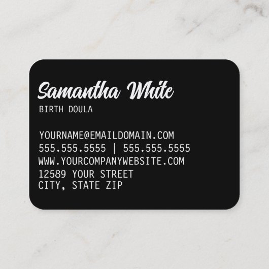 Doula QR Code Visitekaartje (Achterkant)