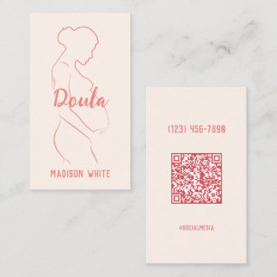 Doula QR Pastel Roze Visitekaartje