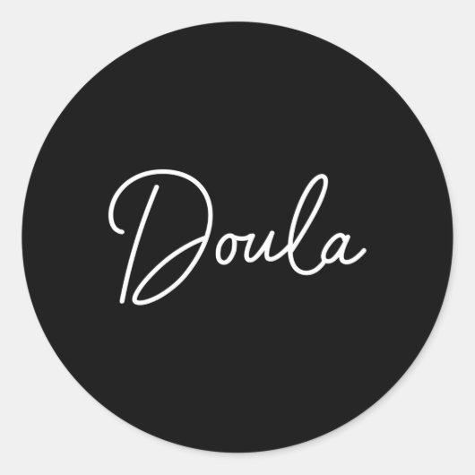 Doula Ronde Sticker (Voorkant)