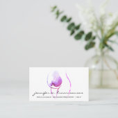 Doula Roze Waterverf Zwanger Baby Pasgeborene Visitekaartje (Staand voorkant)