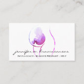 Doula Roze Waterverf Zwanger Baby Pasgeborene Visitekaartje (Voorkant)