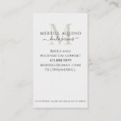 Doula Services Baby Foto Visitekaartje (Achterkant)