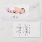 Doula Services Baby Foto Visitekaartje (Voorkant / Achterkant)
