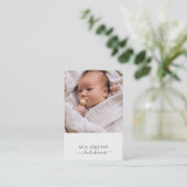 Doula Services Baby Photo Visitekaartje (Staand voorkant)