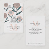 Doula Services Monogram Handtekening Floral Visitekaartje (Voorkant / Achterkant)