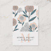 Doula Services Monogram Handtekening Floral Visitekaartje (Voorkant)
