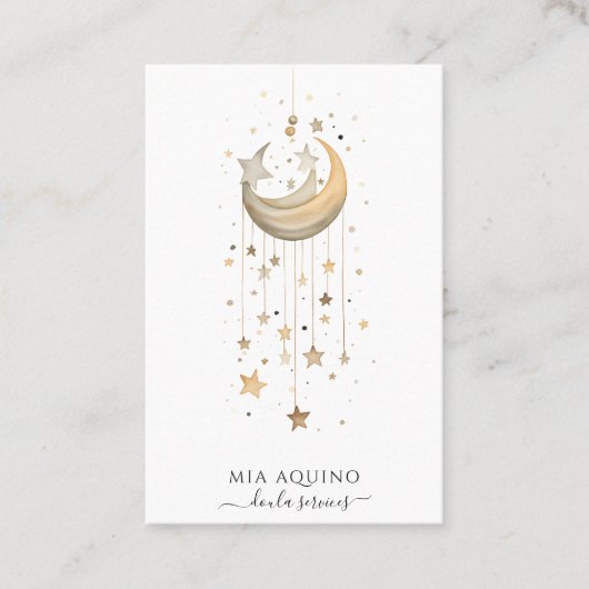 Doula Services Moon en Stars Visitekaartje (Voorkant)