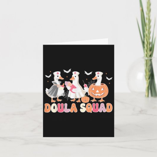 Doula Squad Goose Spooky Halloween lactatie Consu Kaart (Voorkant)