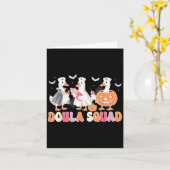 Doula Squad Goose Spooky Halloween lactatie Consu Kaart (Gele Bloem)
